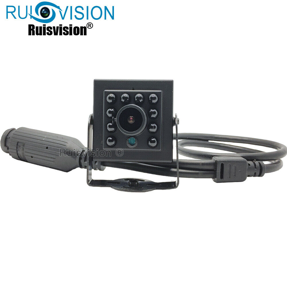 Мини IP POE камера 4 МП с ИК-камерой ночного видения для внутреннего видеонаблюдения объектив 4 мм