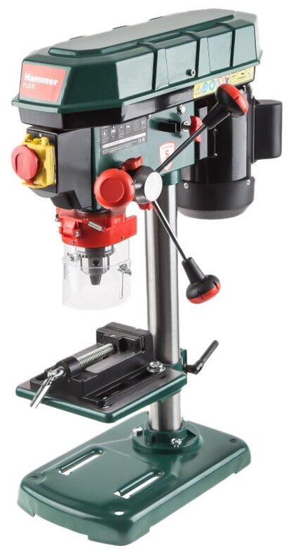 Станок сверлильный Hammer Flex Sts500t 500Вт 500-2500об/мин патрон 16мм 9ск + тиски 142-012 .
