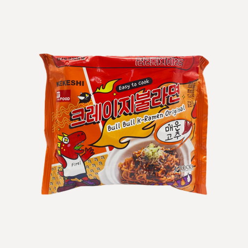 Изображение товара Лапша быстрого приготовления KEKESHI Bull Bull K-Ramen Original с говяжьим вкусом 137.8 г, Южная Корея