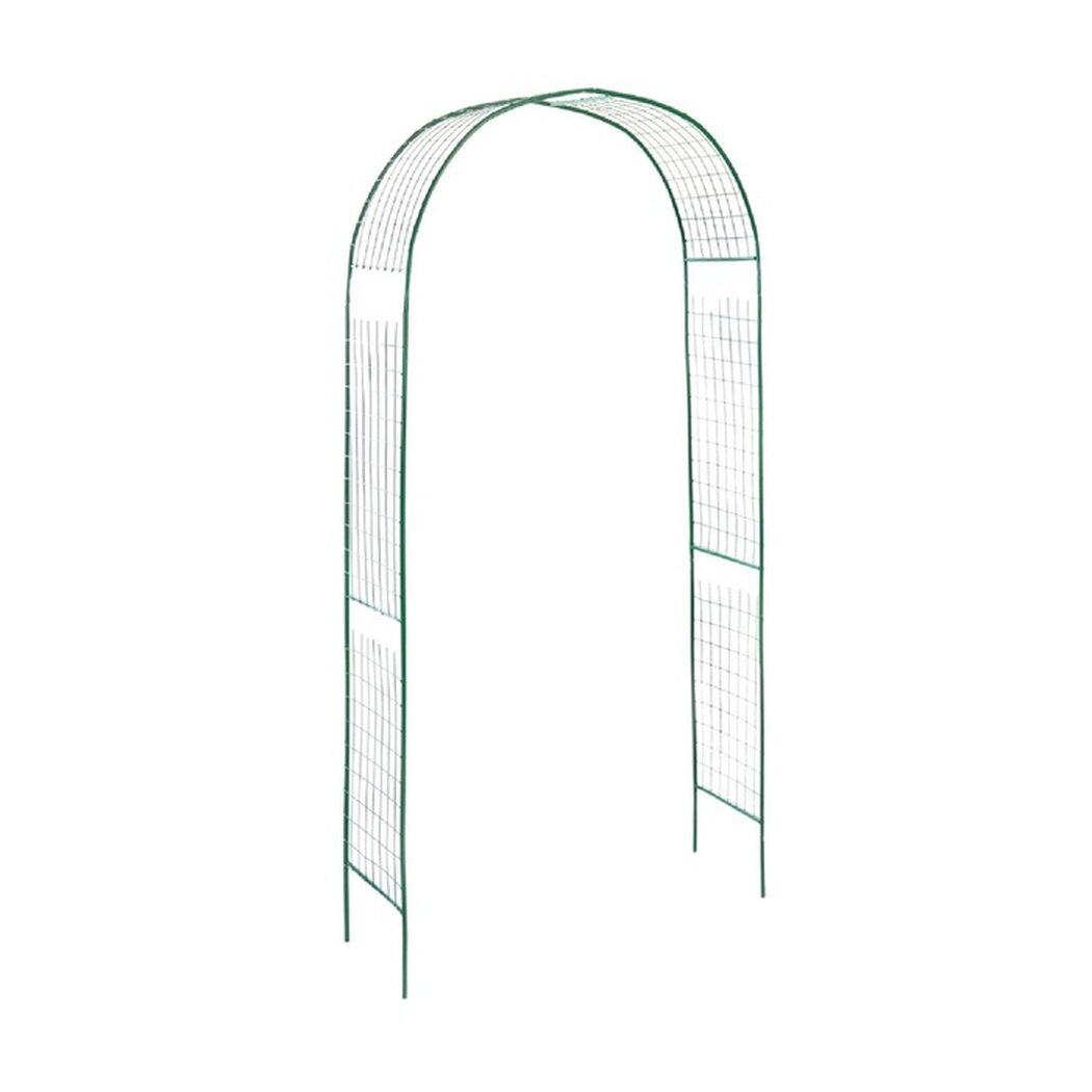 Арка садовая 230 × 125 × 50 см для вьющихся растений металлическая зелёная «Сетка» Greengo