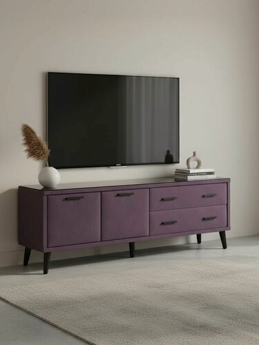 Изображение товара Тумба ARNIKA "Винный", для ТВ, ЛДСП, 160х56х38,9 см, фиолетовая