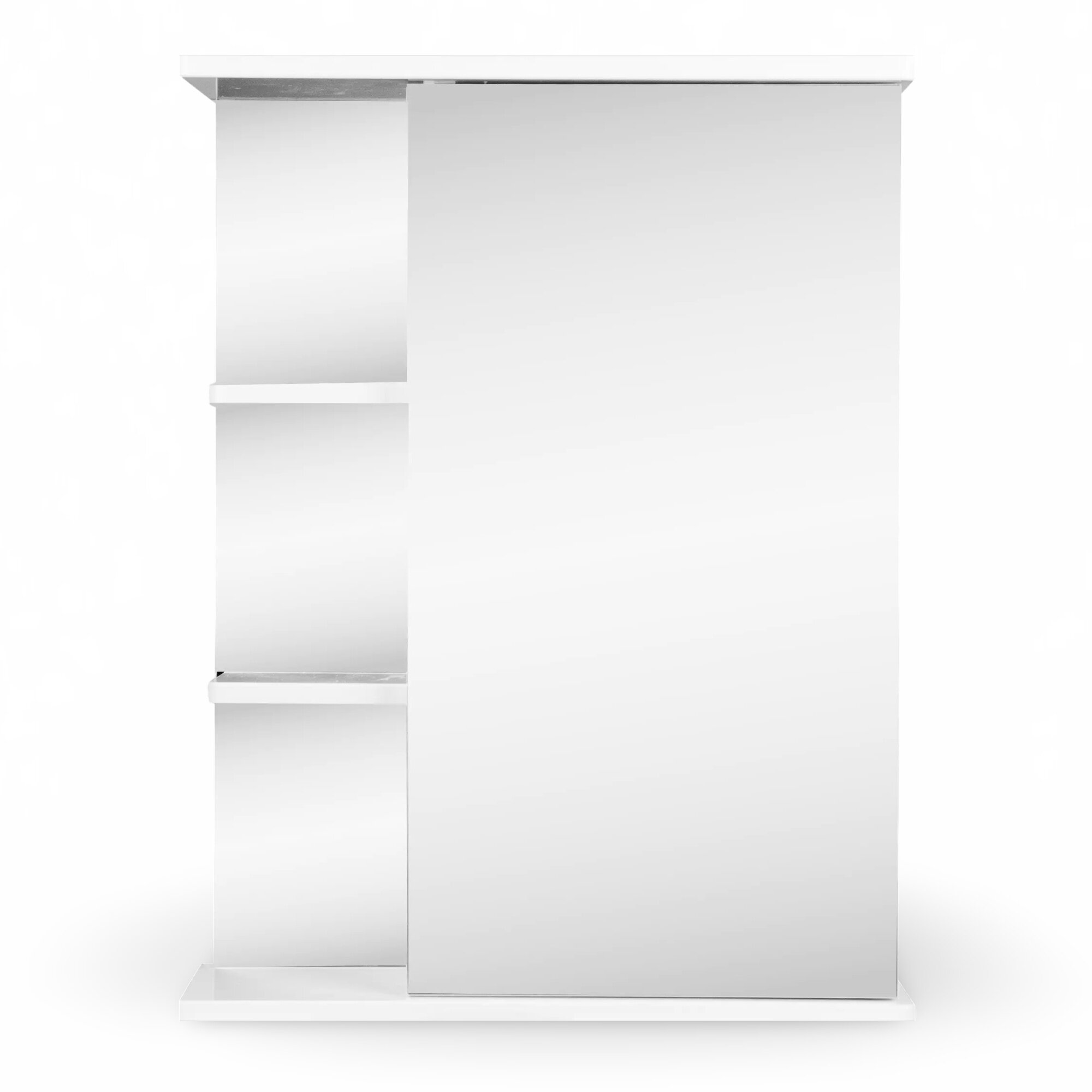 Зеркальный шкаф навесной Ароми распашной 1 полка 77x55 см белый