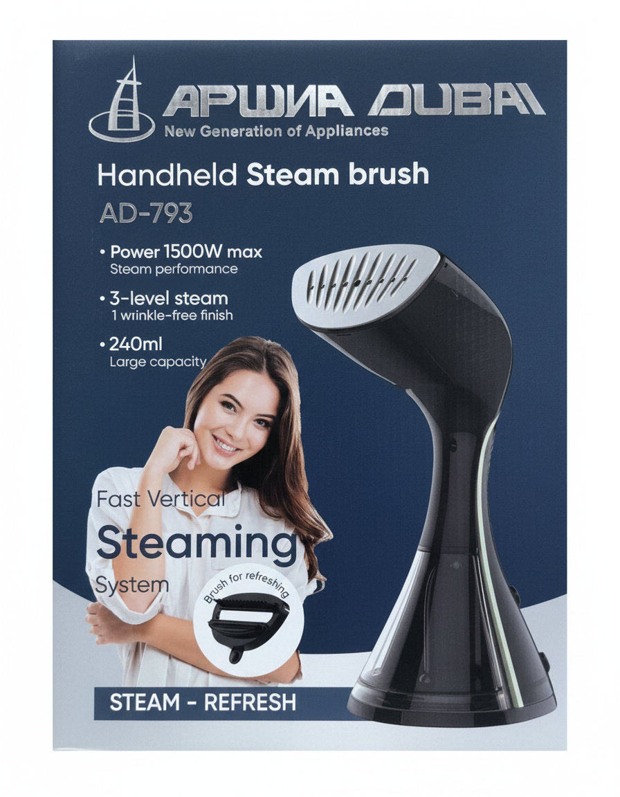 ARSHIA DUBAI Ручная Паровая Щетка (Отпариватель) - AD-793. Для быстрого, мощного и эффективного ухода за одеждой!