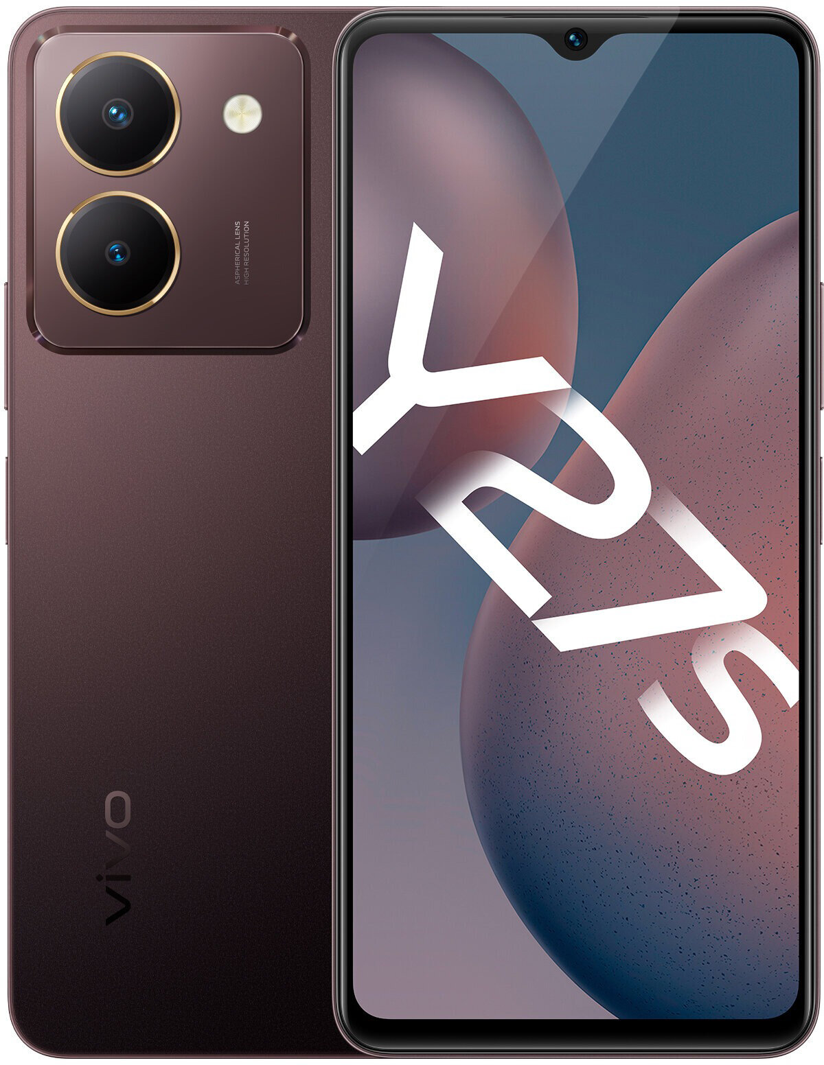 Смартфон vivo Y27s 8/256 ГБ Global, 2 nano SIM, черный бургунди