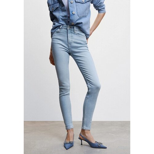 Джинсы MANGO, размер 34, голубой джинсы кюлоты mango размер 34 синий