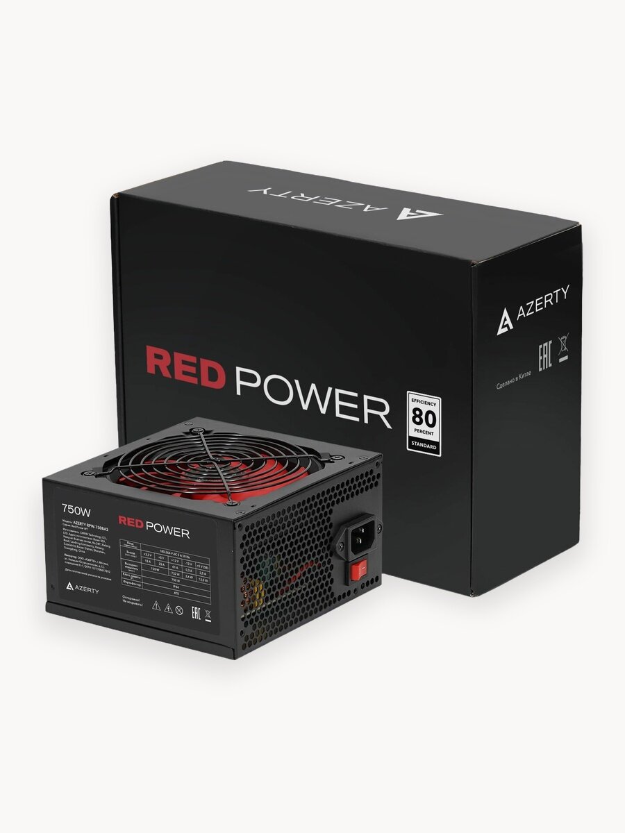 Блок питания компьютера Azerty RPW-750BA2 (750W / Вт) 80+