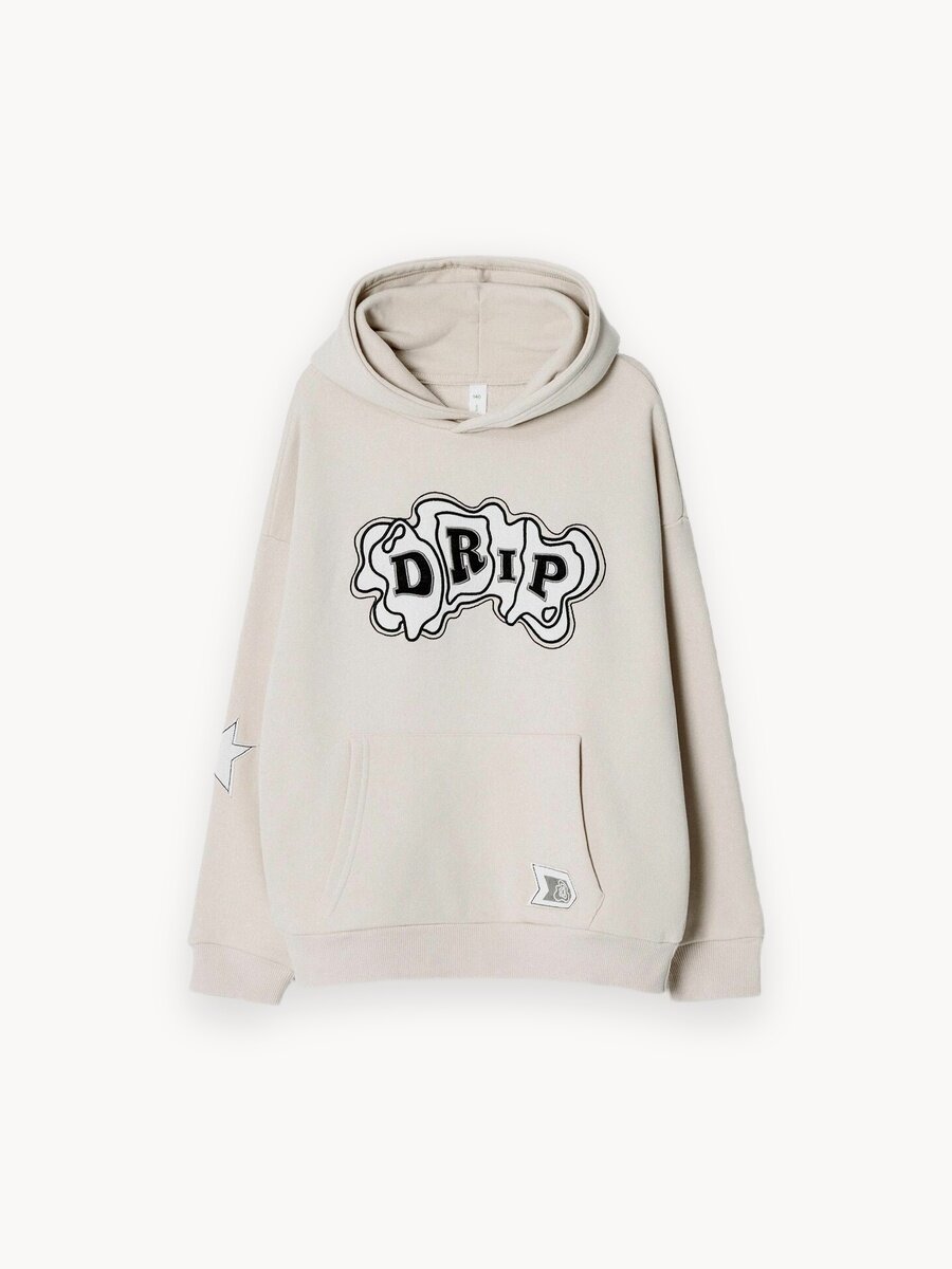 Худи Sela, размер 134, ультра светло-серый