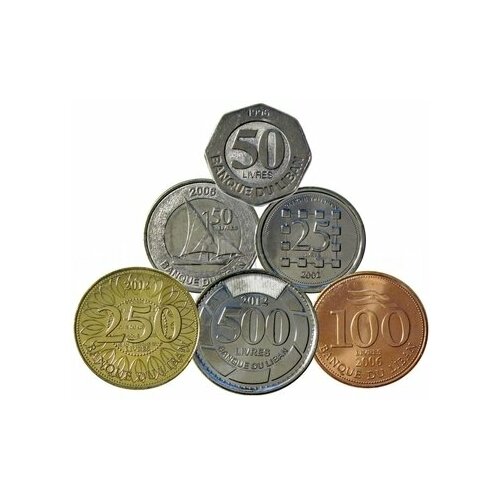 Набор 6 монет 1996-2012 Ливан UNC