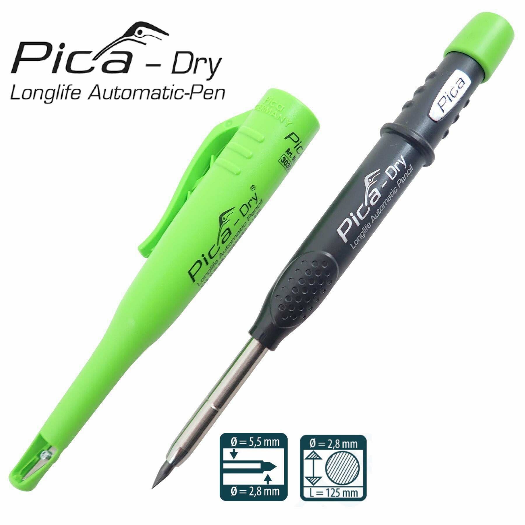 Строительный карандаш автоматический с круглым грифелем 2,8 мм Pica-Dry 3030