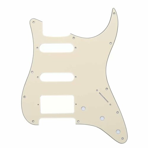 Панель для оригинального Fender Stratocaster HSS US/Mexico, Parts MX0313, трехслойная, кремовая панель для оригинального fender stratocaster hh us mexico parts mx1379cm трехслойная кремовая