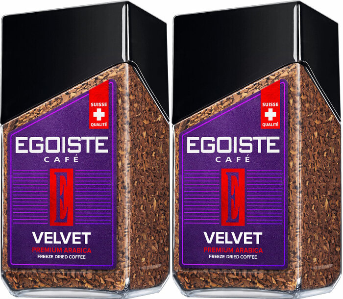 Кофе растворимый Egoiste Velvet, стеклянная банка, 2 уп. по 95 г