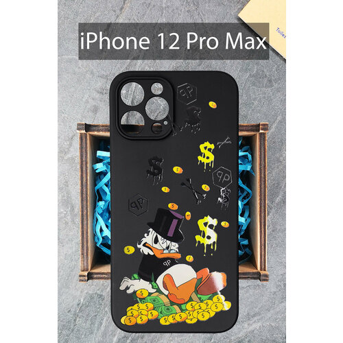 Силиконовый чехол Макдак в деньгах для iPhone 12 Pro Max; Айфон 12 Про Макс силиконовый чехол макдак в деньгах для iphone xs max айфон xс макс