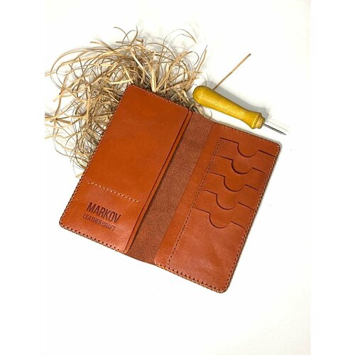 фото Кошелек , фактура гладкая, матовая, коричневый markov leather craft