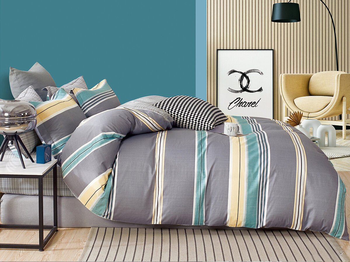 фото Постельное белье 1.5 спальное сатин хлопок Cleo Satin de Luxe, наволочки 50х70