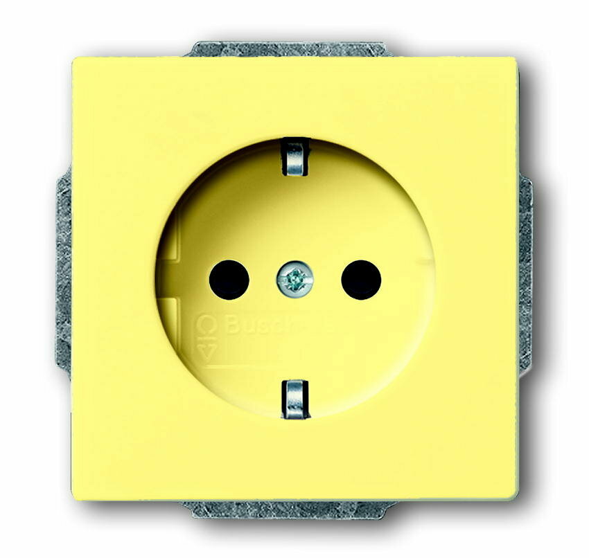 фото ABB BJE Solo Розетка 2Р+E 10/16А 250В, solo/future, сахара/жёлтый