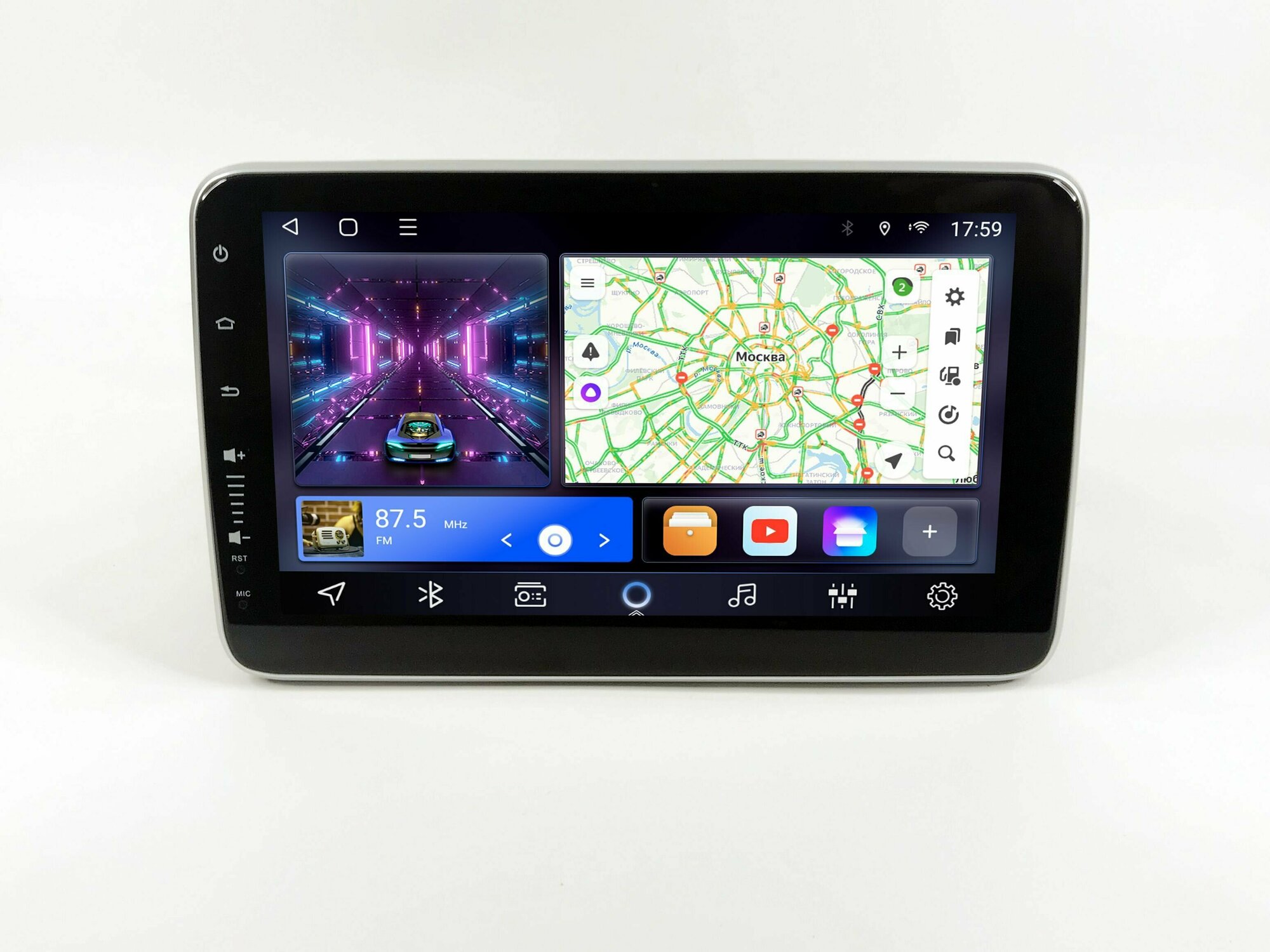 фото Магнитола 2 din универсальная Android/ 9 дюймов/ поворотная / Android 2/32GB IPS+Carplay+4G sim