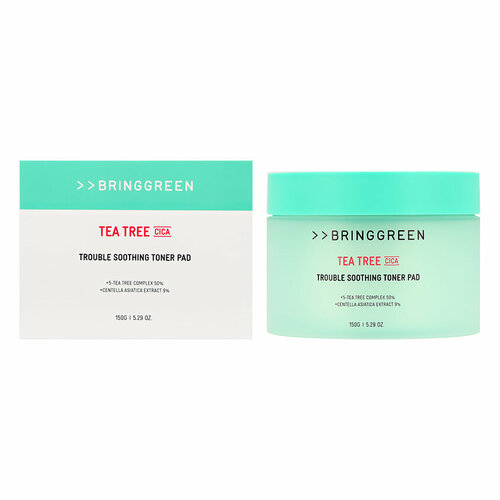 Диски для лица BRING GREEN с чайным деревом успокаивающие 150 г 1355₽