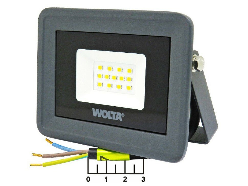 Прожектор светодиодный 220V 10W 13LED 3000K Wolta WFLY-10W/06