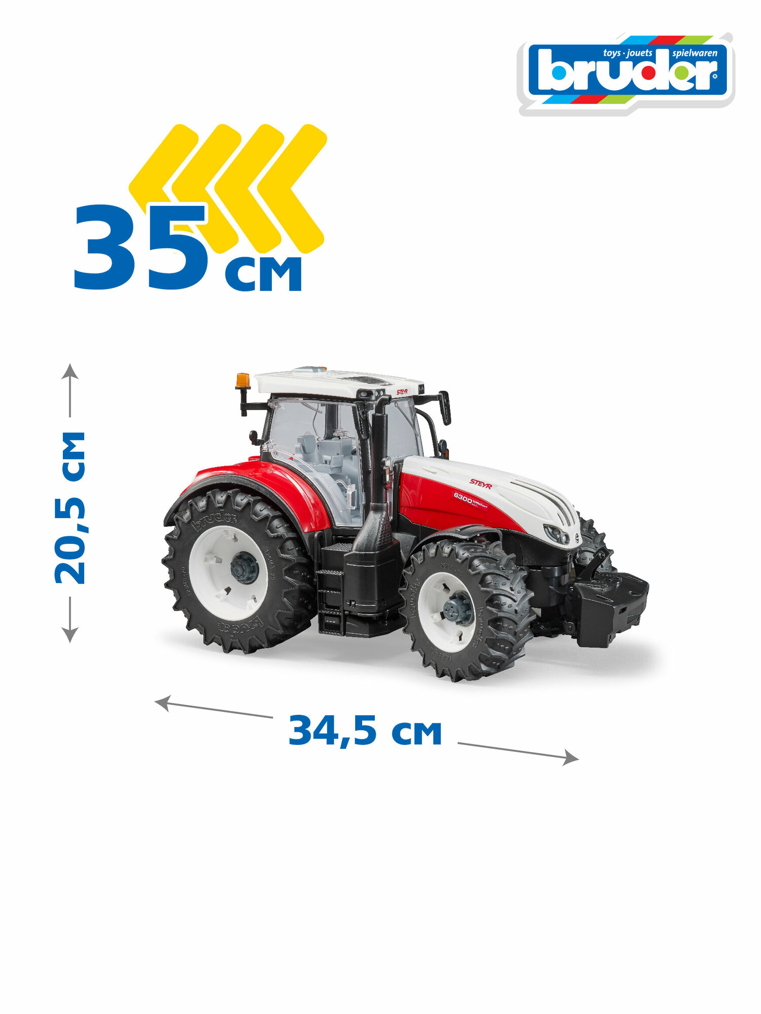 Трактор Bruder Steyr 6300 Terrus CVT - фото №8