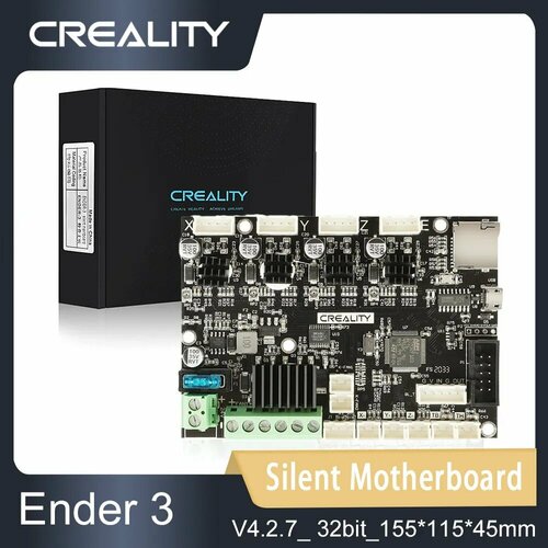 Плата управления Creality v4.2.7 для Ender 3 с драйверами TMC2225. creality 3d детали ender 3 4 2 7 бесшумная материнская плата для быстрого обновления 32 битная материнская плата детали 3d принтера