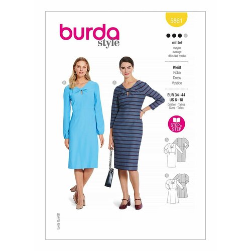 Выкройка BURDA №5861 Платье