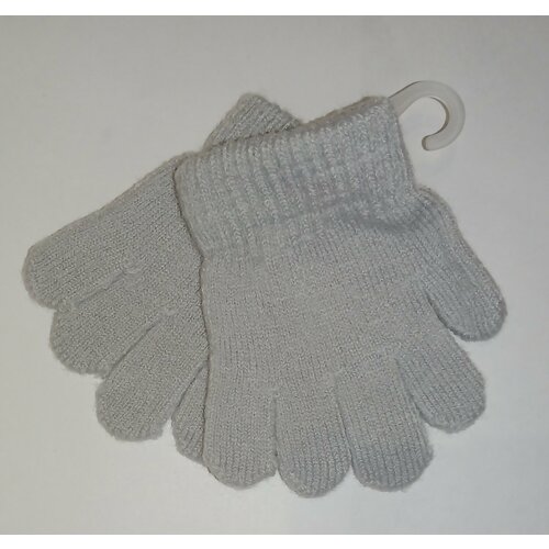 Перчатки Мария, размер 0-6 месяцев, серый