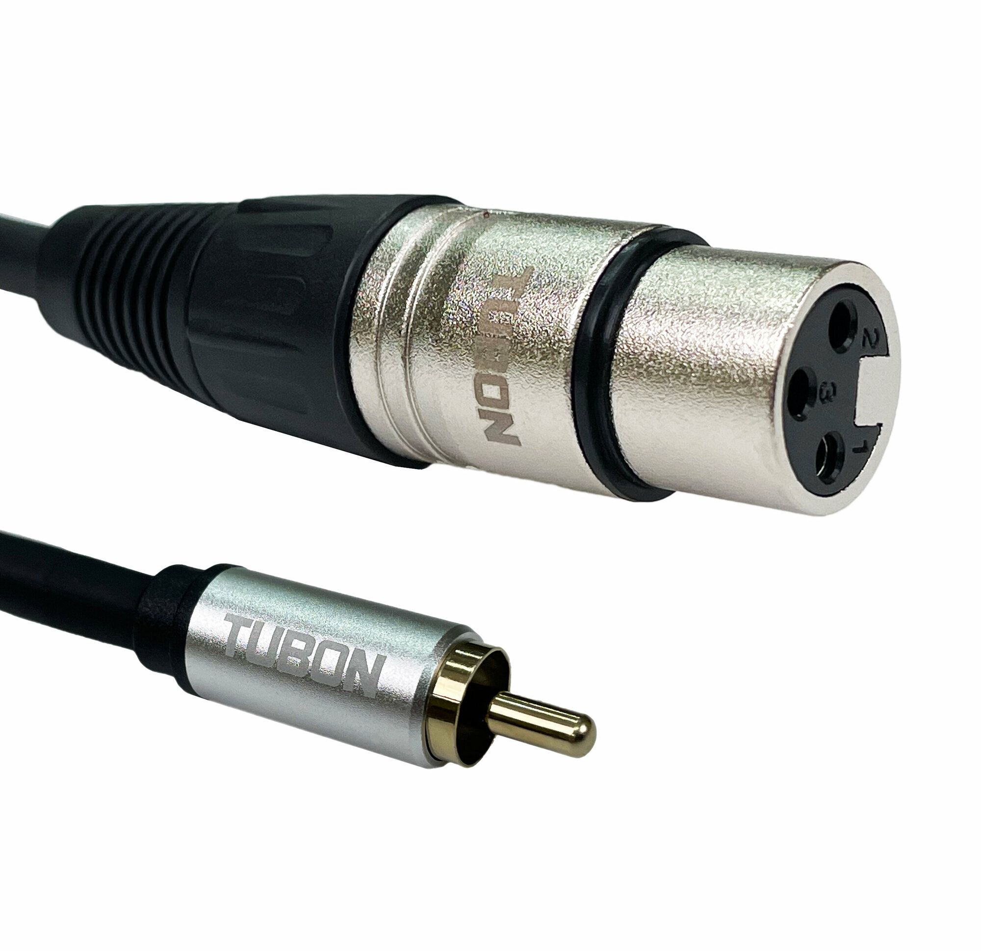 Кабель TUBON Микрофонный межблочный XLR (F) Female - RCA (M) Male OD6.0 ПВХ XFR001