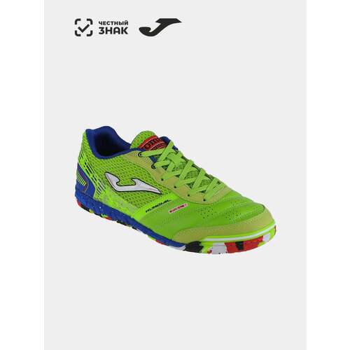 Футзалки joma, размер 26.5см/us8, зеленый, синий футзалки joma размер 26 9см us8 5 синий зеленый