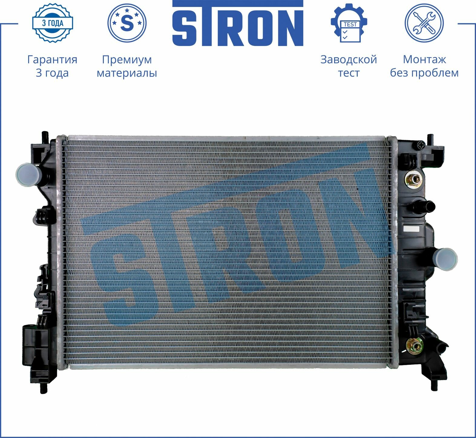 Радиатор охлаждения двигателя STRON для автомобиля CHEVROLET AVEO II, арт. STR0189