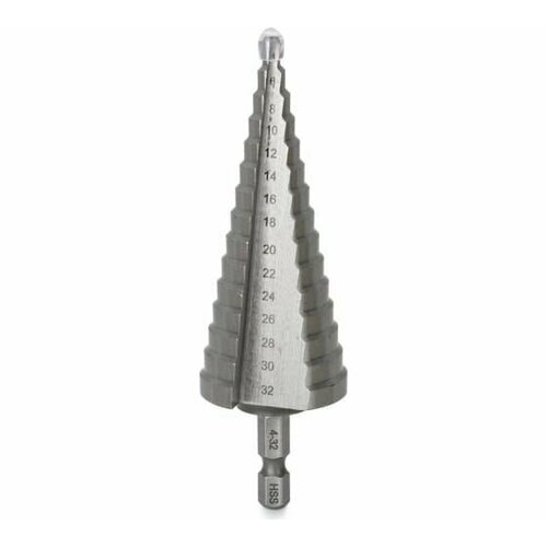 Сверло ступенчатое с шестигранным хвостовиком 4-32 мм 554002 3603₽