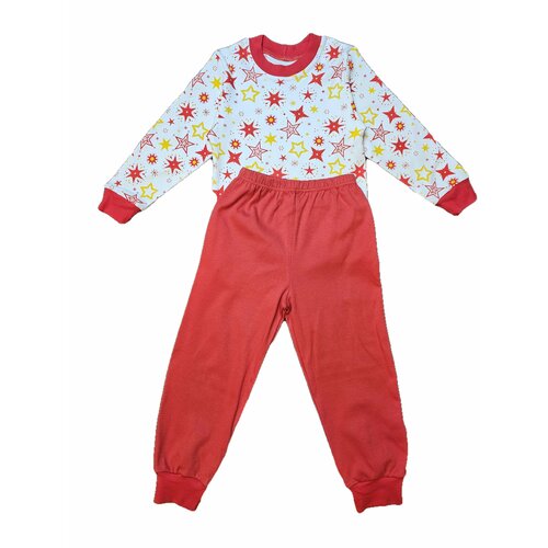 Пижама Сказка, размер 134-68, экрю, красный пижама ивашка размер 134 68 экрю красный