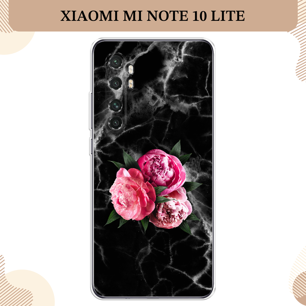 Силиконовый чехол "Букет на черном мраморе" на Xiaomi Mi Note 10 Lite / Сяоми Ми Нот 10 Лайт