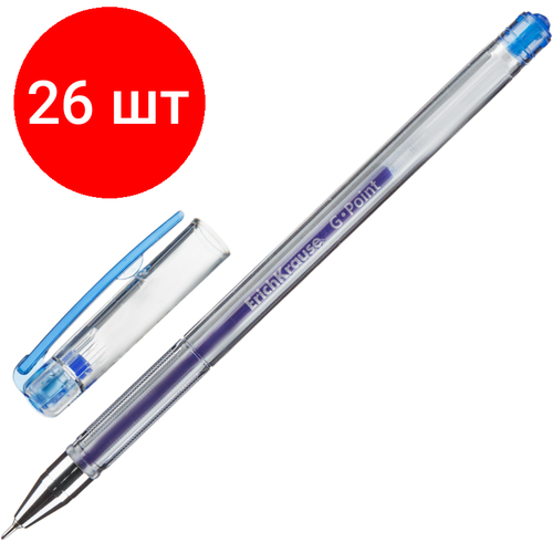 Комплект 26 штук, Ручка гелевая неавтомат. Erich Krause G-Point, цвет чернил синий комплект 30 штук ручка гелевая неавтомат erich krause g point цвет чернил синий