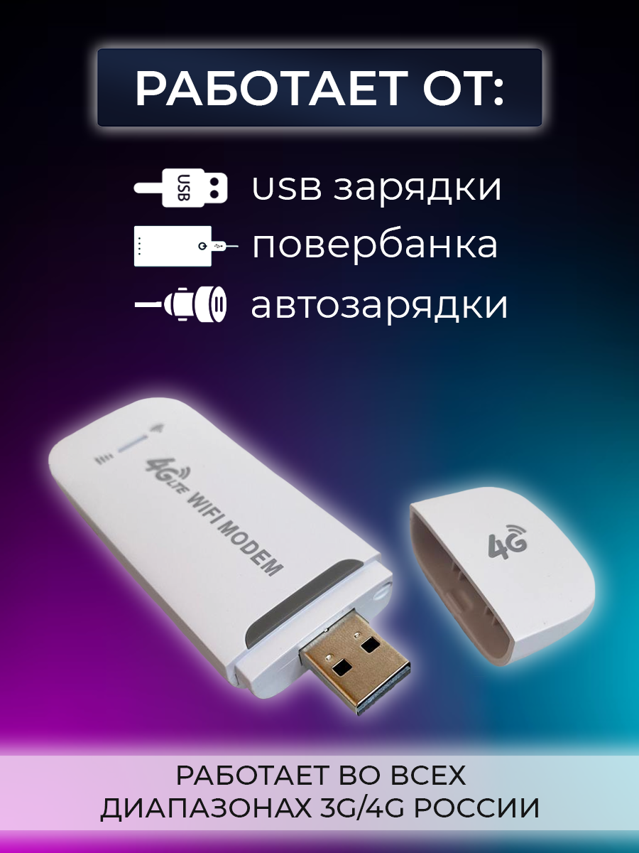 Беспроводной модем 3G 4G LTE usb + WI-FI white роутер 4G Pro Series X точка доступа