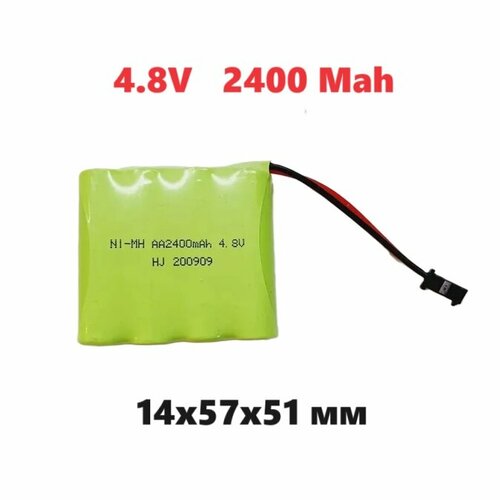 Аккумулятор NI-MN AA2400mah 4.8V HJ 200909 батарейка NI-CD 2400mAh 4,8 вольт разъем SM-2P YP, SM 2Pin запчасти машинка перевертыш Match Two Sided Car