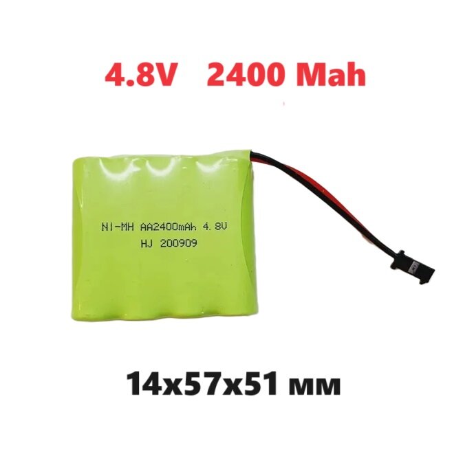 Аккумулятор NI-MN AA2400mah 4.8V HJ 200909 батарейка NI-CD 2400mAh 48 вольт разъем SM-2P YP SM 2Pin запчасти машинка перевертыш Match Two Sided Car