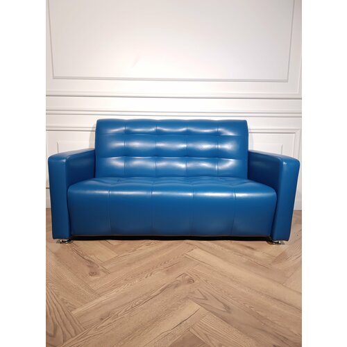 Диван офисный Канцлер, механизм Нераскладной, 150х82х85 см, синий глянцевый