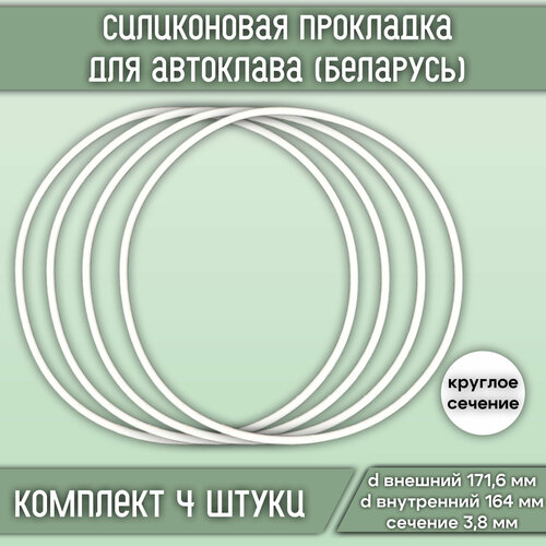 Силиконовая прокладка для автоклава (Беларусь) комплект 4 шт прокладка силиконовая для бака автоклава булат