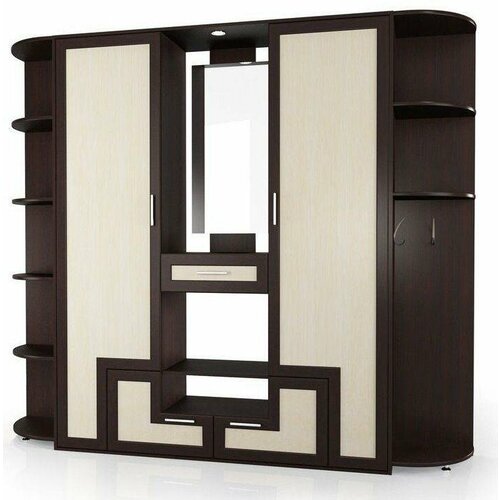 Прихожая Мебелайн «Мебелайн – 9» Корпус дуб молочный/вставка дуб молочный