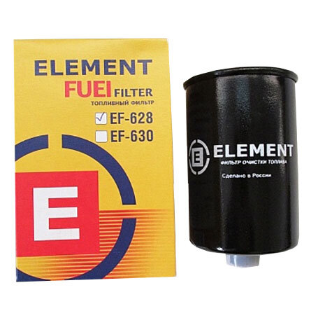 фото Фильтр топливный ГАЗ двс ЗМЗ-4052.10, 4062.10 металл гайка ELEMENT EF628