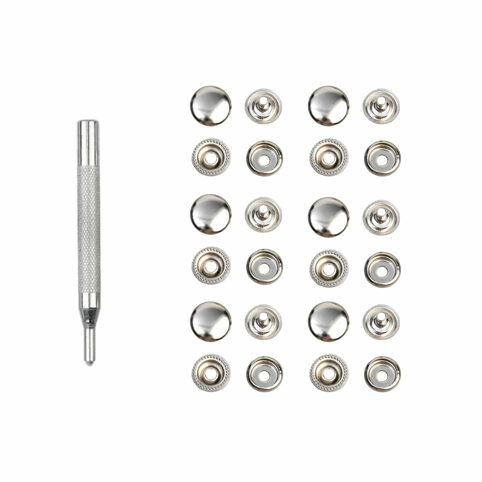 Кнопки для одежды Омега 13 мм с установщиком 6 шт