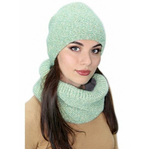 фото Шапка lemmex комплект "чесси" стойка-хомут, размер 55-56, зеленый