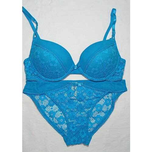 Комплект нижнего белья infinity lingerie, размер 80C,L, синий трусы infinity lingerie размер l белый