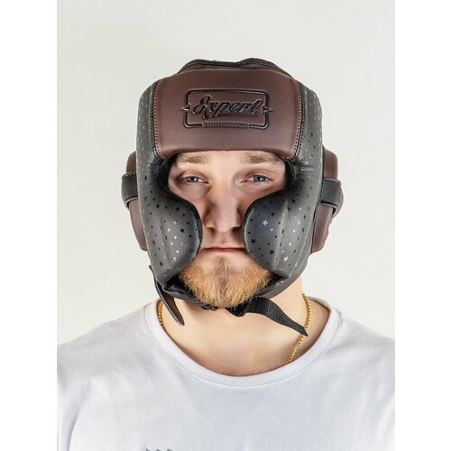 фото Наименование модификации шлем для бокса fight expert vintage fusion, черный-коричневый