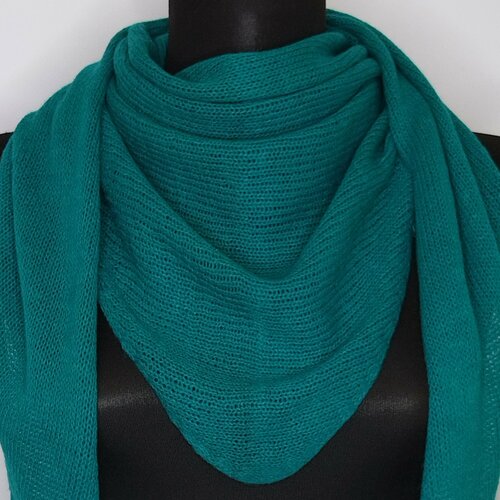 фото Платок ,165х60 см, зеленый без бренда