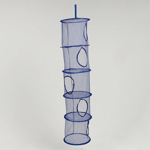 Корзина подвесная для игрушек 5 секций синего цвета 27 27 110 см 943₽