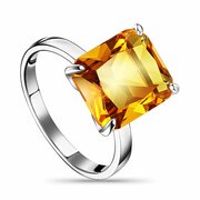 Кольцо LU Jewel HONEY, серебро, 925 проба, цитрин