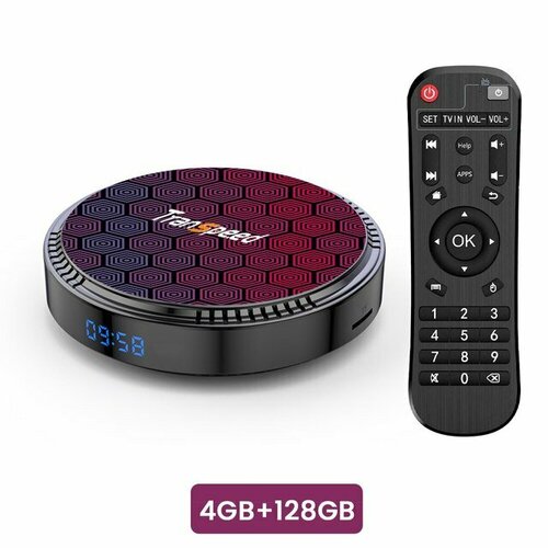 Андроид ТВ приставка. Телеприставка Transpeed Android 12 TV Box BT5.0 Поддержка 4K память 4/128 смарт тв приставка vontar h1 allwinner h618 android 12 поддержка 8k видео bt5 0 wifi 6 4 32гб медиаплеер google voice