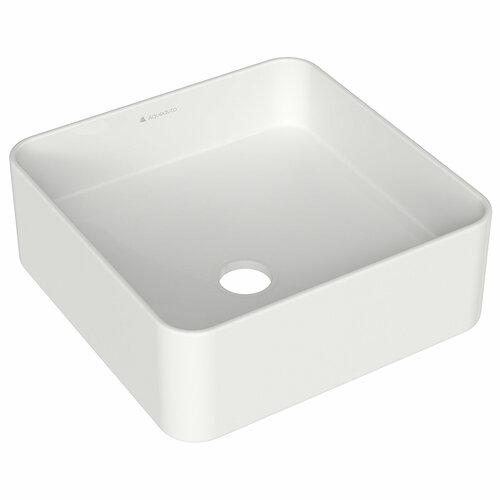 Aqueduto ESPIRAL Раковина накладная квадратная 370*370, белый глянцевый