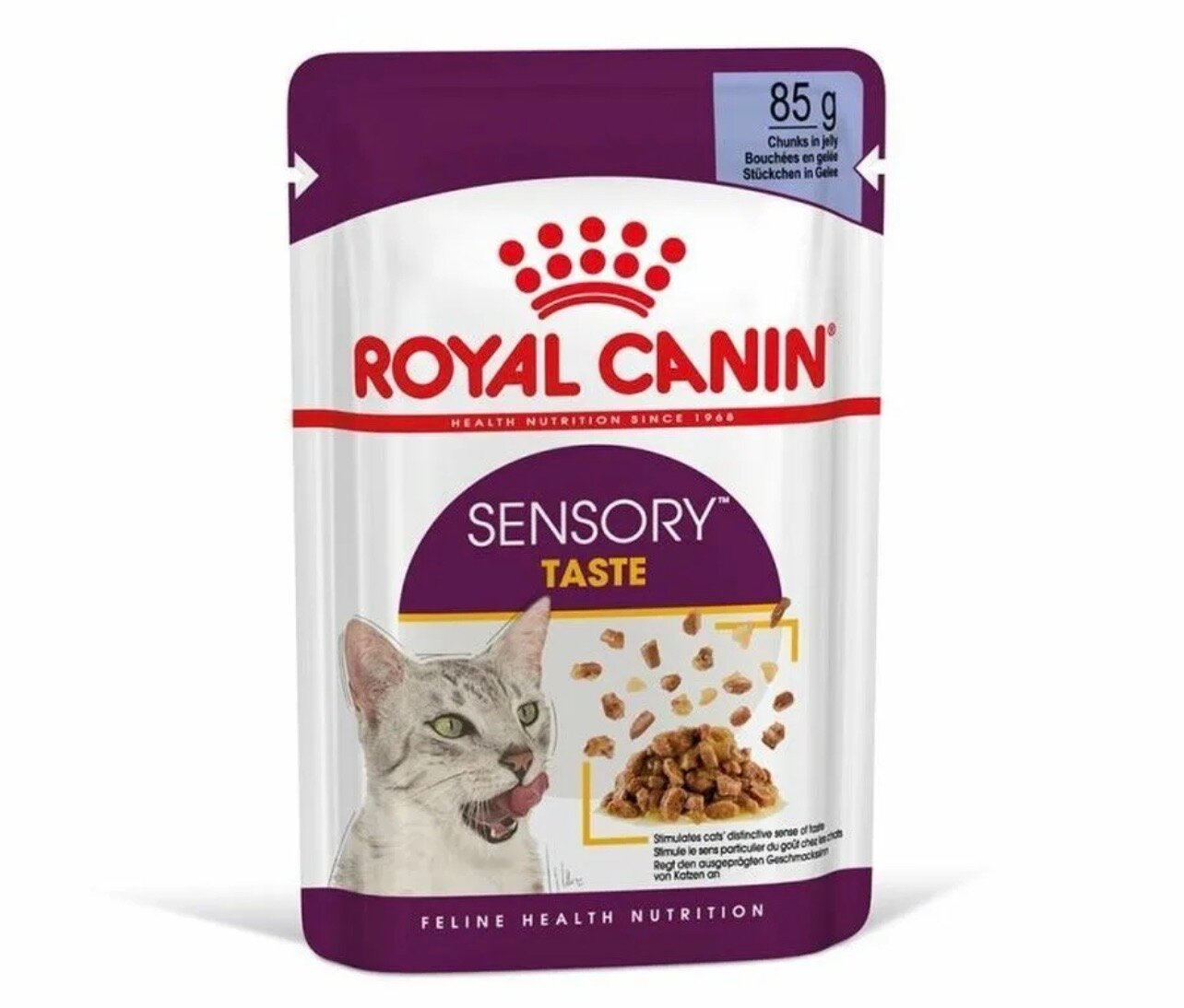 Влажный корм Royal Canin Sensory Taste(вкус) стимулирующий вкусовые рецепторы, кусочки в желе,85гр*12шт